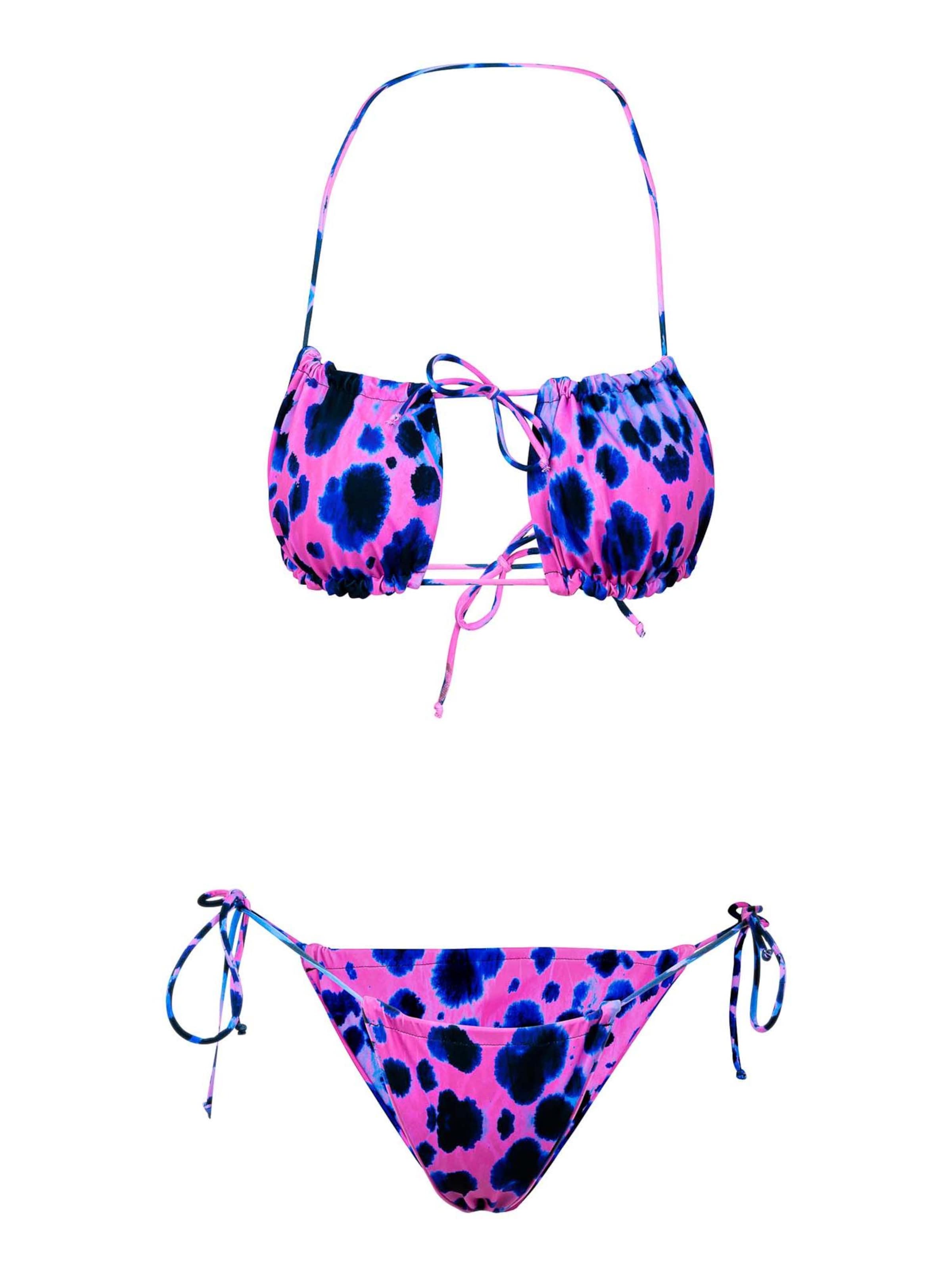 Kalaia Triangel Bikini 'Purple Leopard Gummie Bikini'‌‌‌‌‌ in Lila: Vorderseite