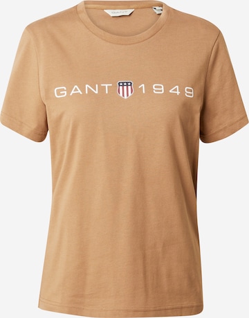 T-shirt GANT en marron : devant