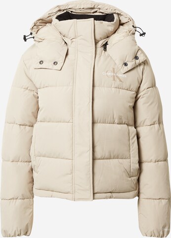 Calvin Klein Jeans Winter Jacket in Beige: front