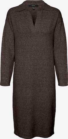 VERO MODA Knitted dress 'DOFFY' in Brown: front