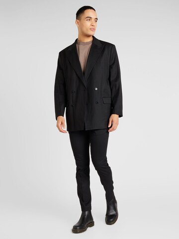 Coupe regular Veste de costume TOPMAN en noir