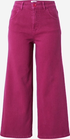 Brava Fabrics - Pierna ancha Pantalón en lila: frente