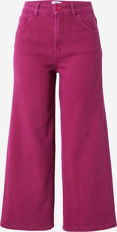 Brava Fabrics Wide leg Broek in Lila: voorkant