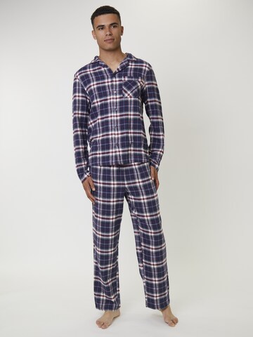 Loungeable Long Pajamas in Blue: front