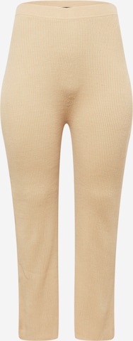 Dorothy Perkins Curve Regular Trousers in Beige: front