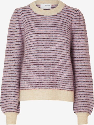 SELECTED FEMME Sweater 'Mola Mia' in Beige: front