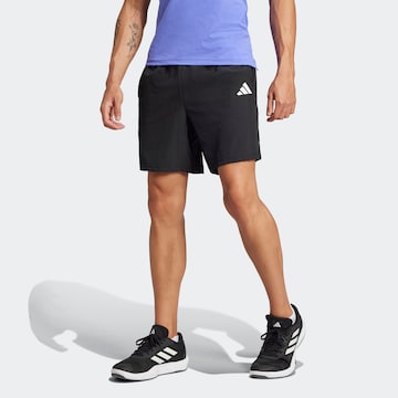 ADIDAS PERFORMANCE Loose fit Sports trousers 'Gym+' in Black: front