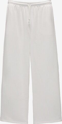 Pull&Bear Wide leg Trousers in Grey: front