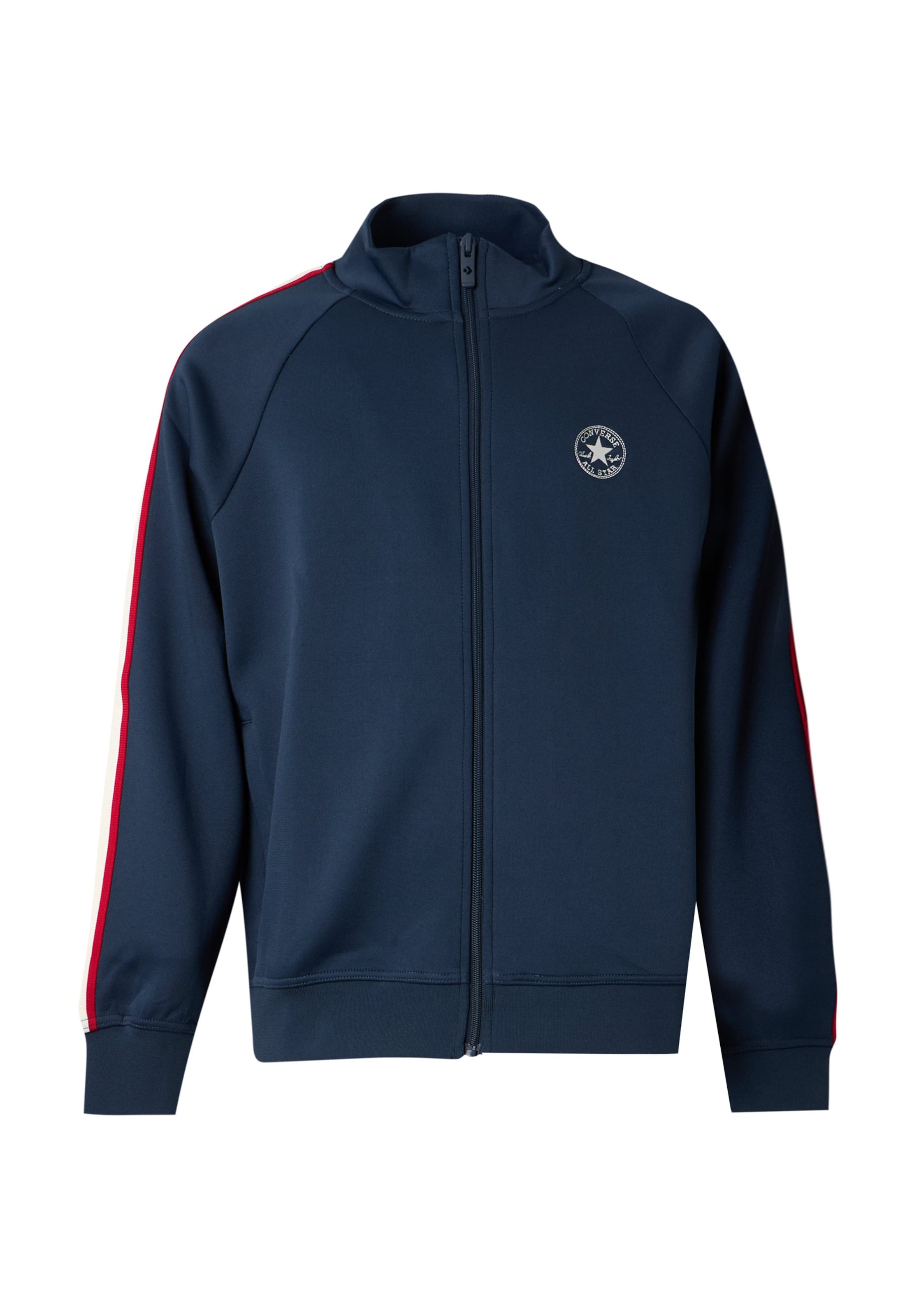 CONVERSE - Sudadera con cremallera en azul: frente
