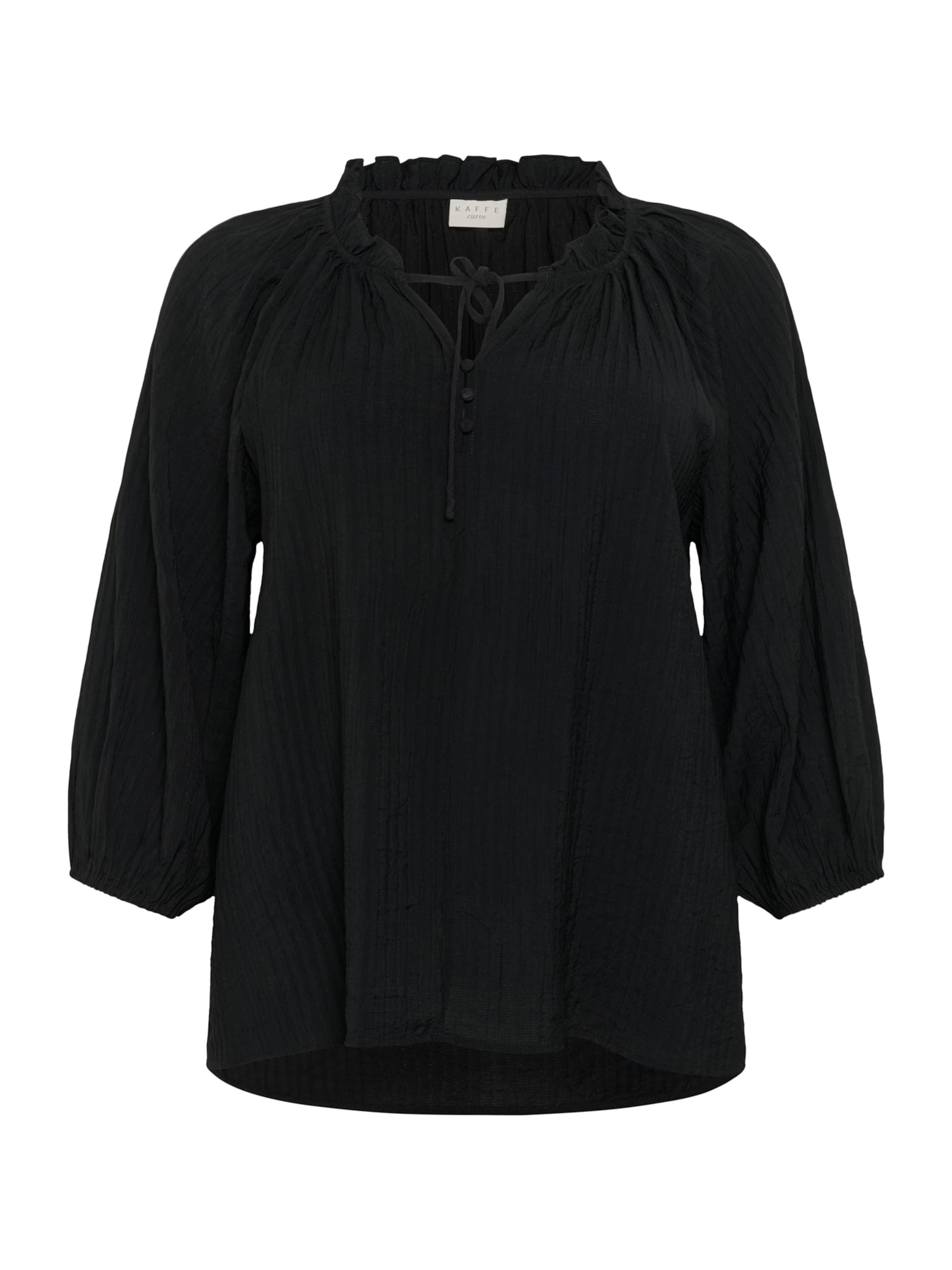KAFFE CURVE Bluse 'KC Linna' in Schwarz: Vorderseite