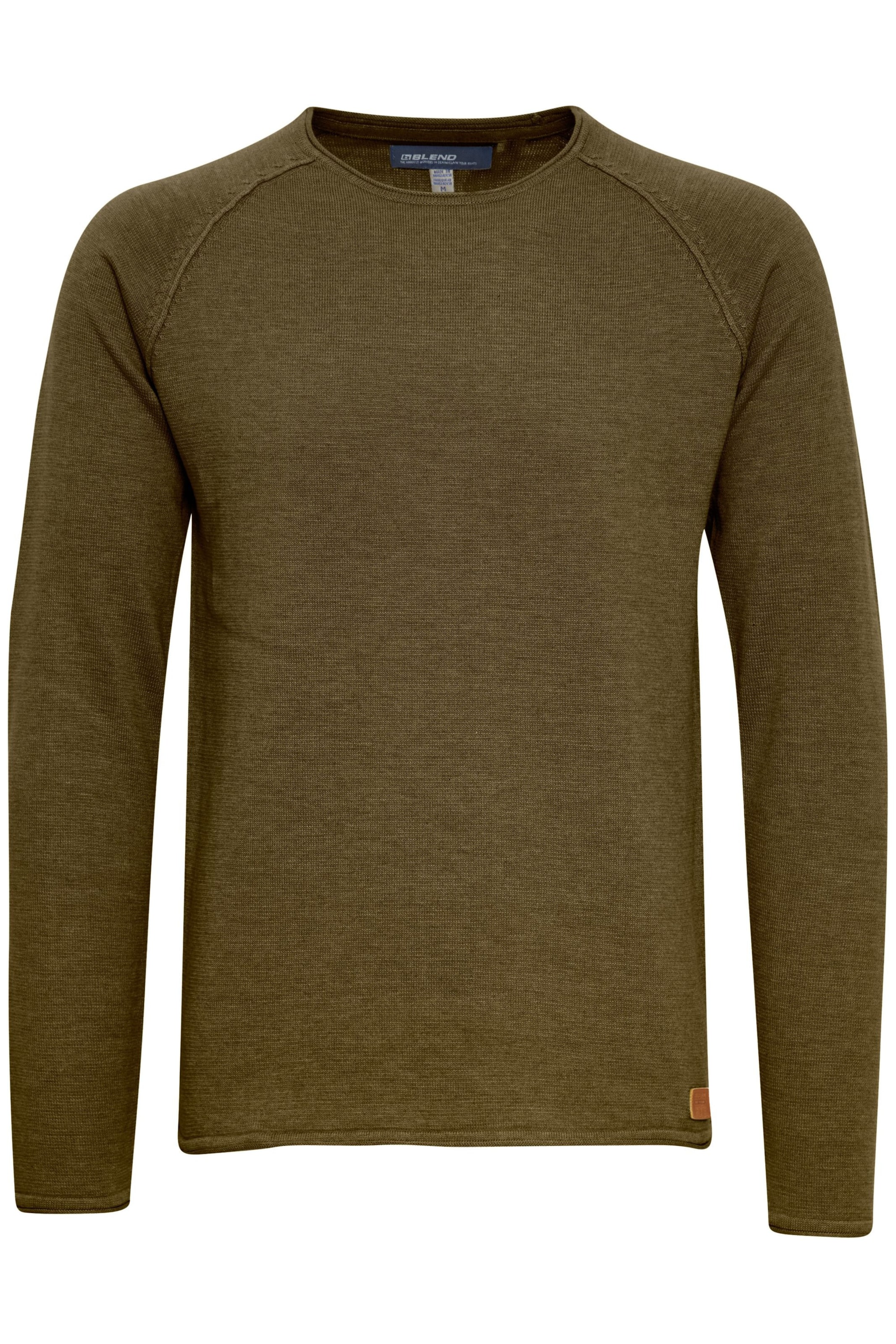 BLEND Trui 'John' in Groen: voorkant