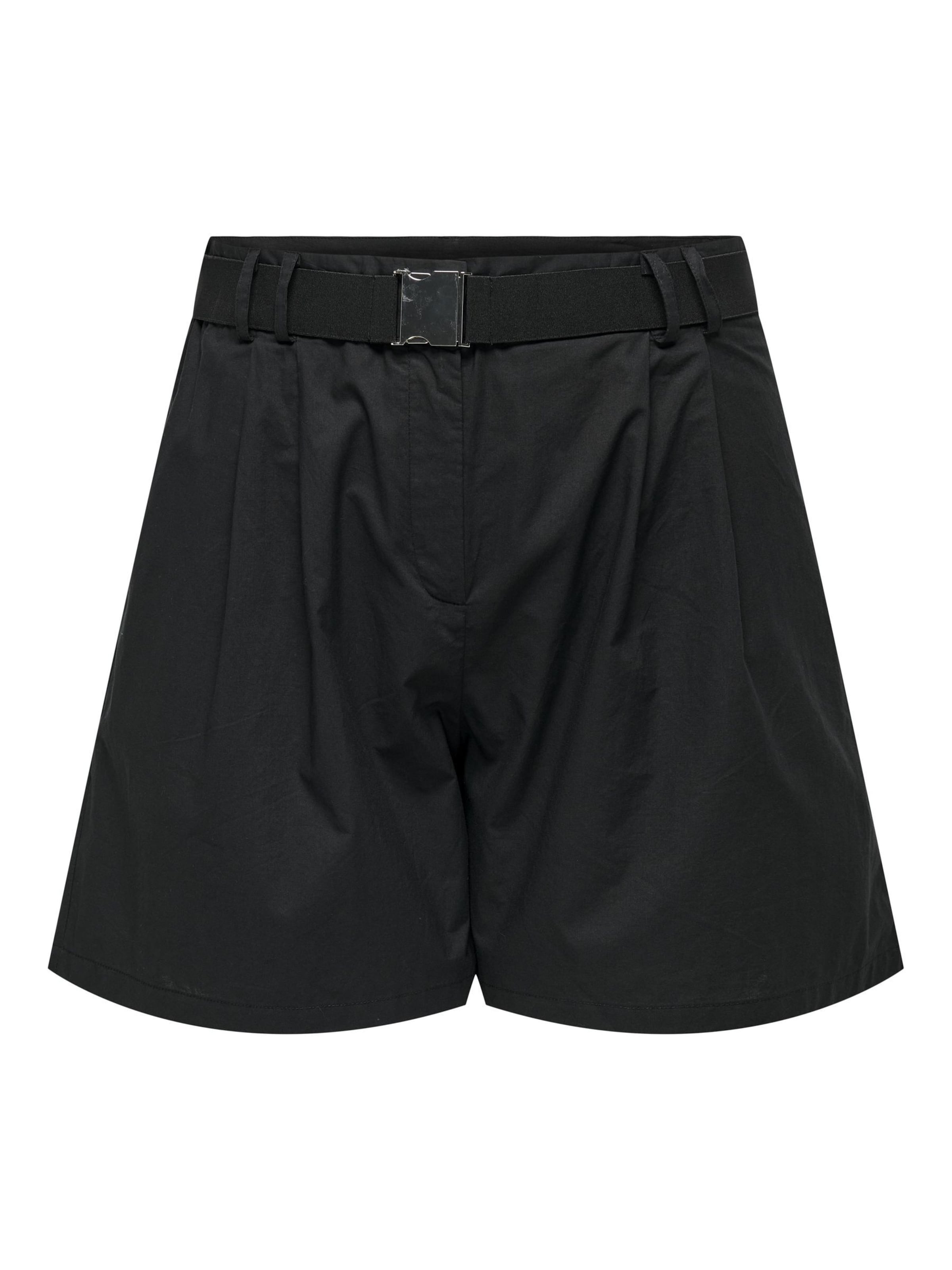 regular Pantaloni con pieghe di ONLY Carmakoma in nero: frontale