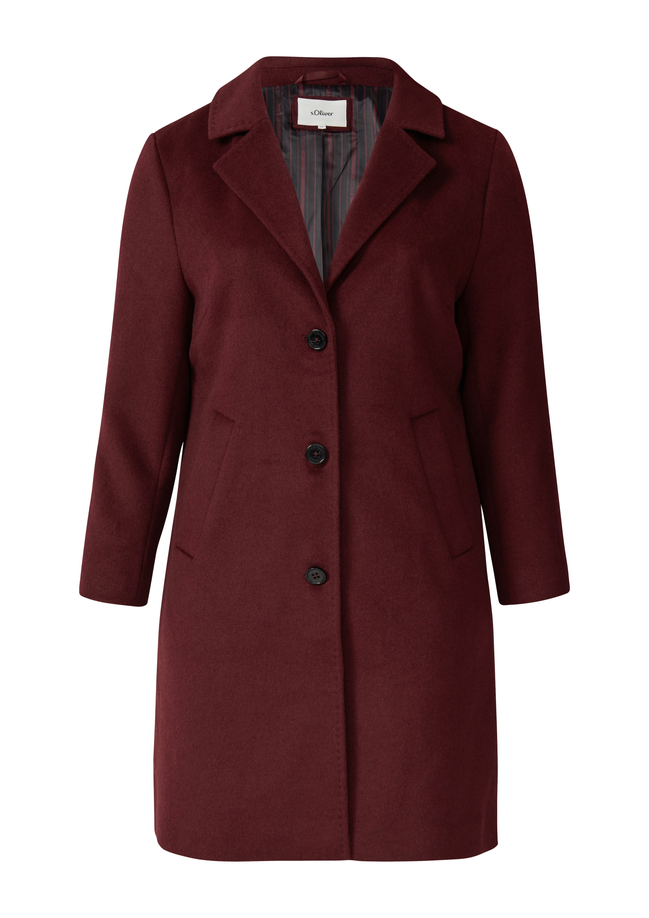 s.Oliver Tussenmantel in de kleur Bordeaux, Productweergave