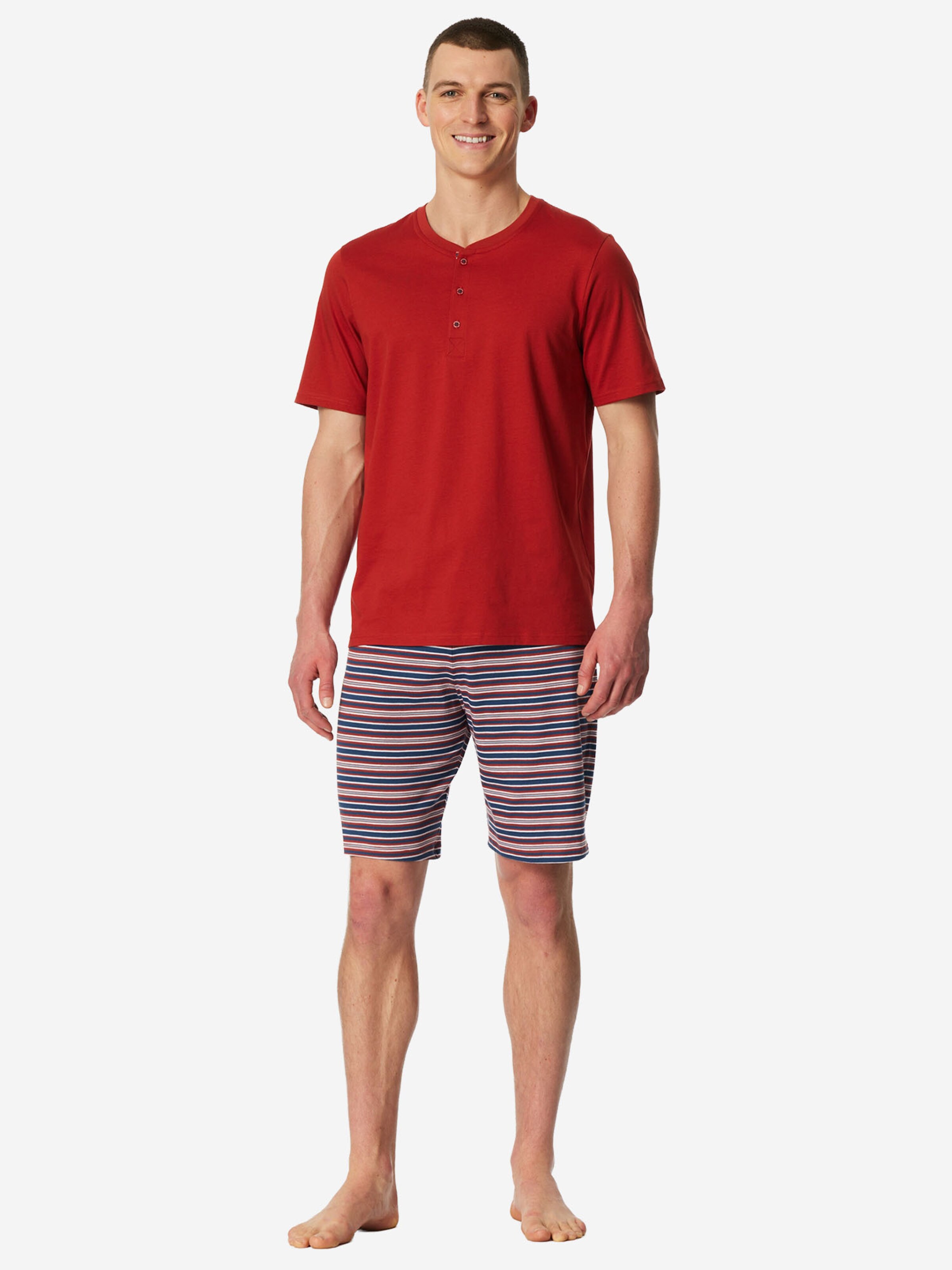 SCHIESSER Shorty ' Casual Nightwear ' in Rot: Vorderseite