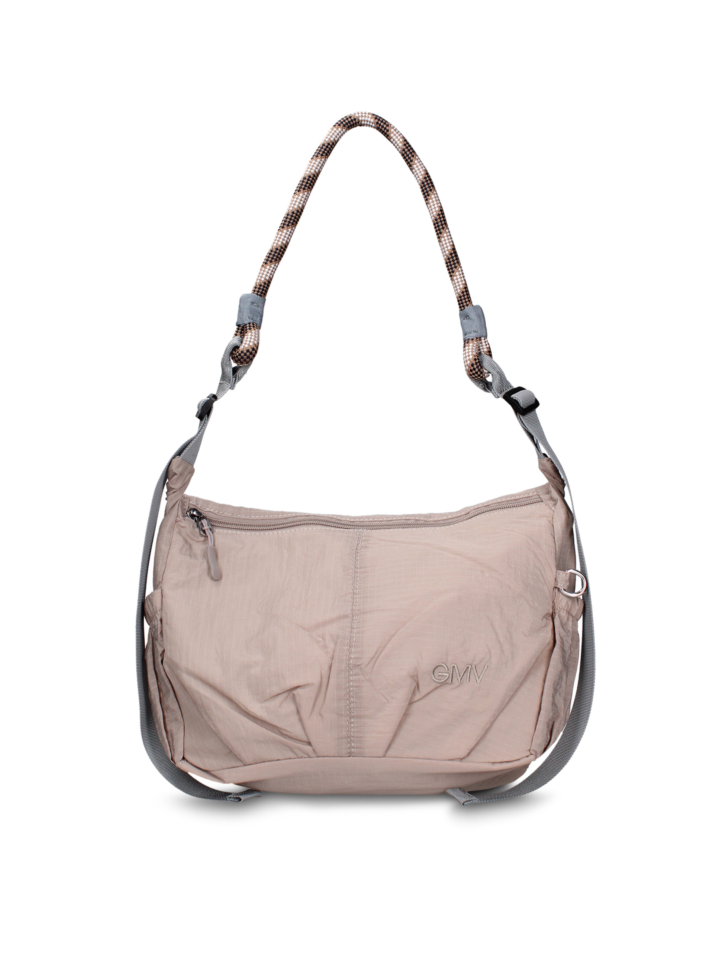 Borsa a spalla 'Borsa a Spalla Donna Gianmarco Venturi Pelle Vegana PU con Zip' di GianMarco Venturi in grigio: frontale