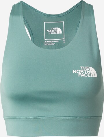 THE NORTH FACE Спортен сутиен 'FLEX' в зелено: отпред