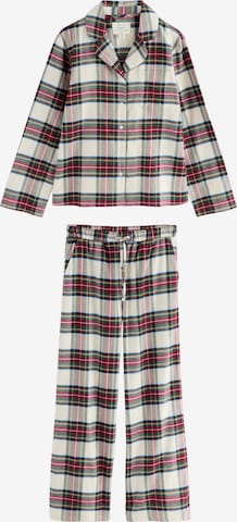 Pijama lungă de la Next pe roșu: față