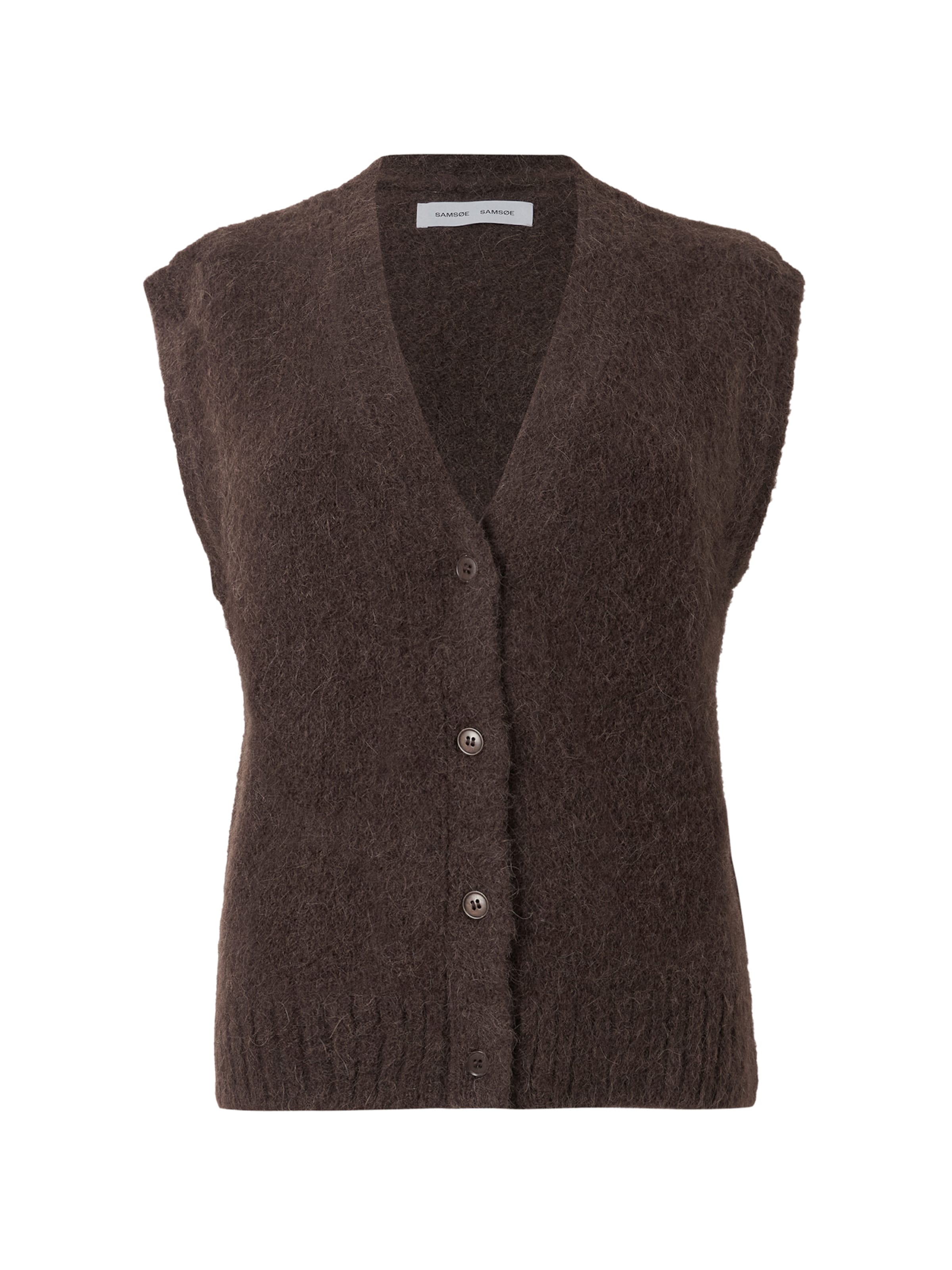 Samsøe Samsøe Cardigan 'Sajeanne' en brun foncé, Vue avec produit