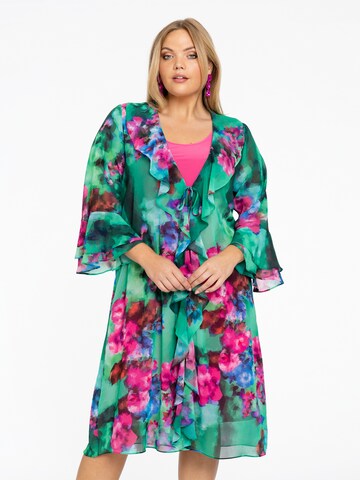 Yoek Dress in Green: front