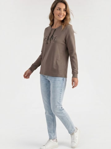 Sweat-shirt 'Shine' Navigazione en marron