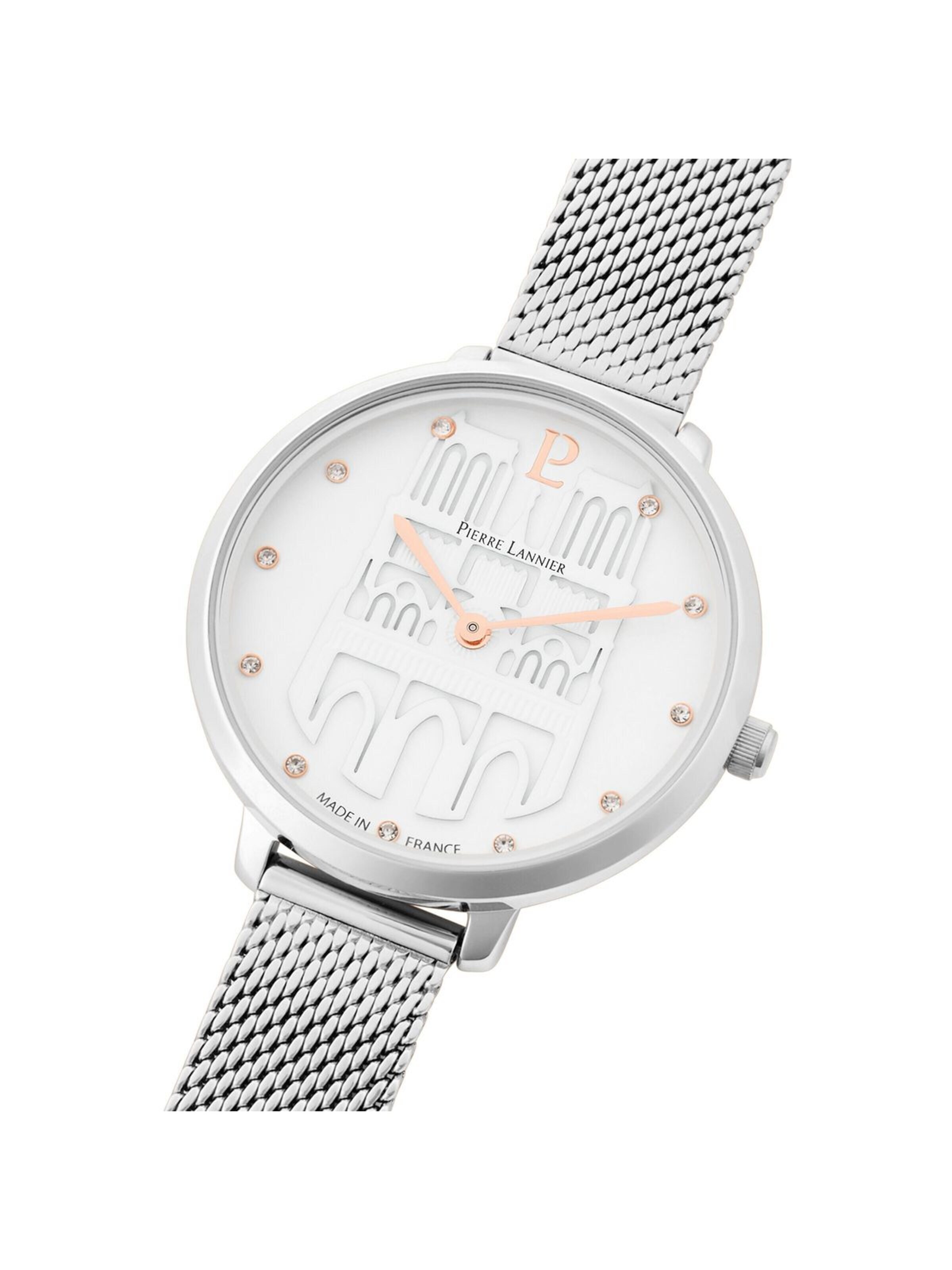 Montre à affichage analogique 'Coeur Battant' Pierre Lannier en blanc