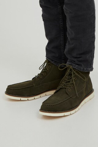 BLEND - Botas con cordones en verde: frente