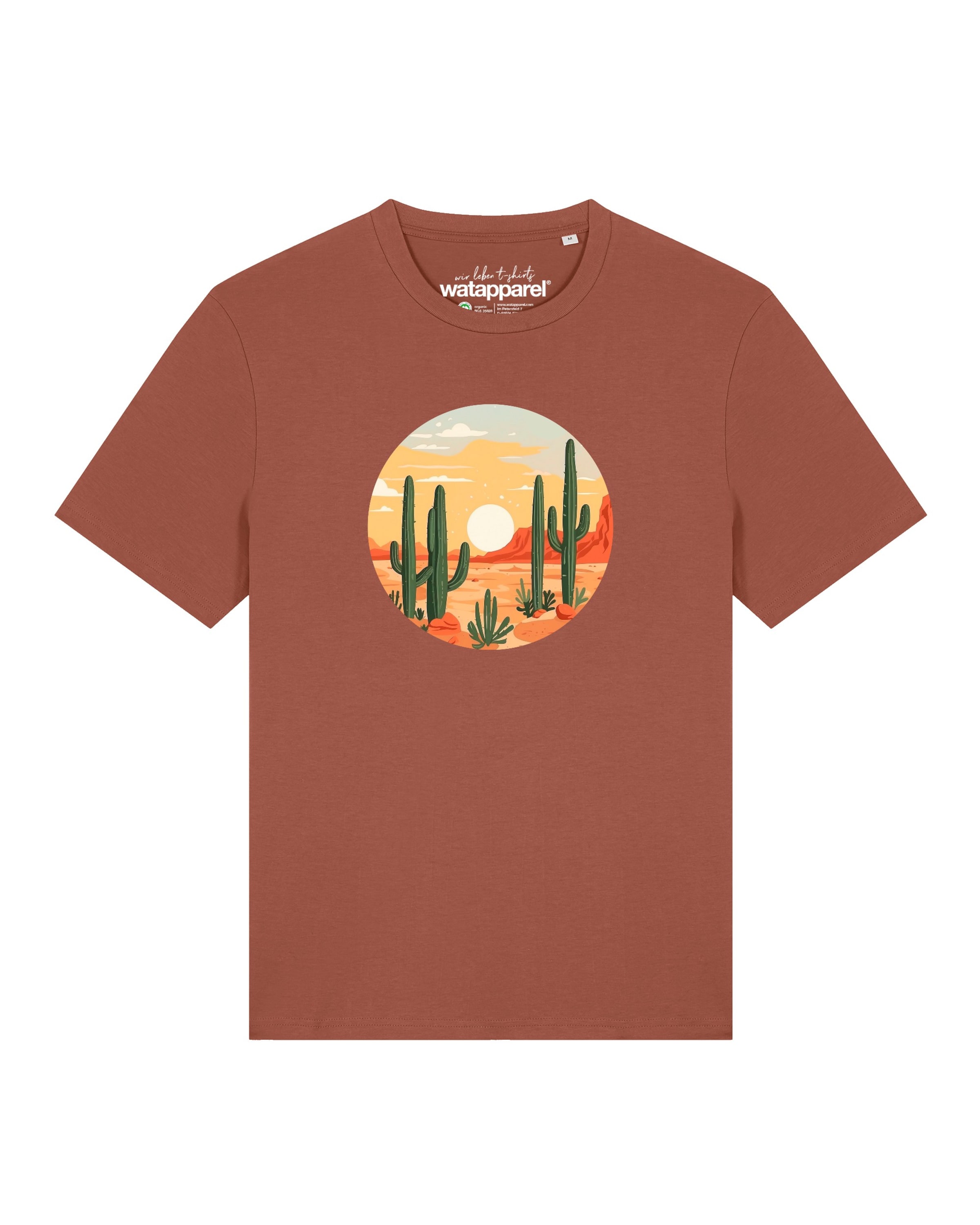 T-Shirt 'Sonnenuntergang In Der Wüste' Watapparel en rouge : devant