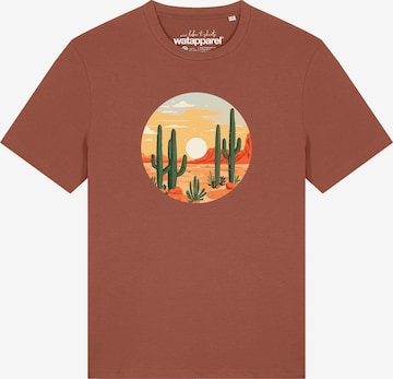 T-Shirt 'Sonnenuntergang In Der Wüste' Watapparel en rouge : devant