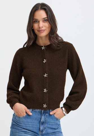 Cardigan 'BYOMEA' b.young en marron : devant