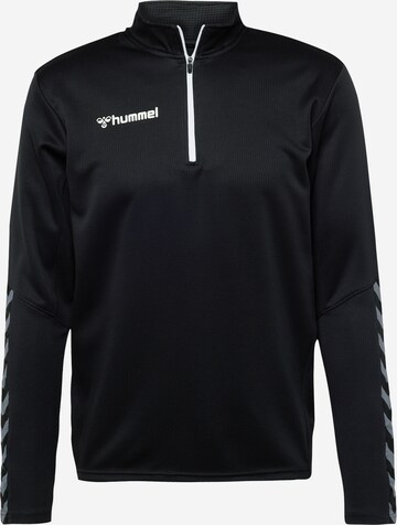 Hummel Sportsweatshirt in Zwart: voorkant