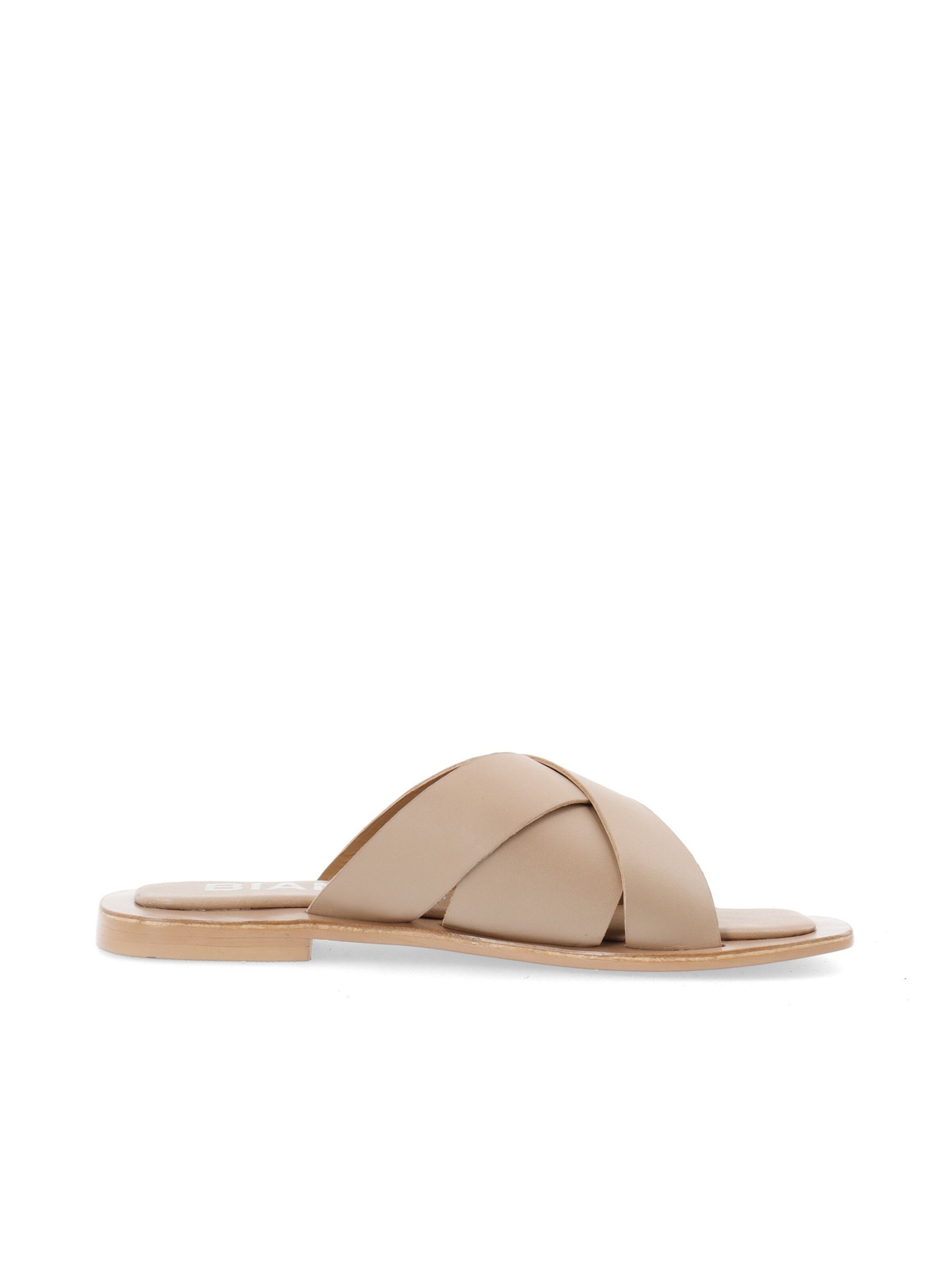 Mule 'Judy' Bianco en marron