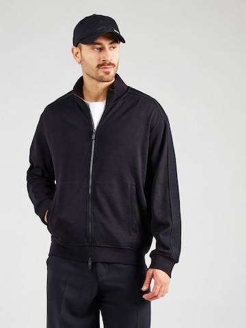 ARMANI EXCHANGE - Sudadera con cremallera en negro: frente