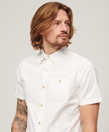 Superdry Comfort fit Button Up Shirt in White