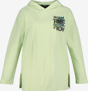 Sweat-shirt Ulla Popken en vert : devant