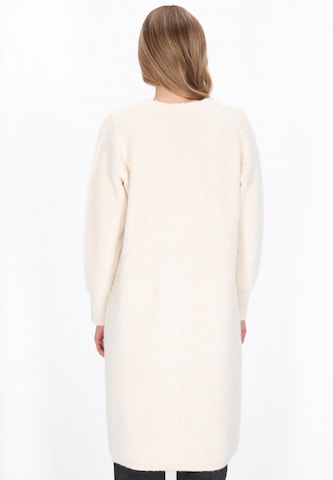 DreiMaster Vintage - Abrigo de punto en blanco