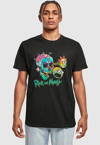Merchcode Póló 'Rick & Morty Skull Eyes' - fekete: elől
