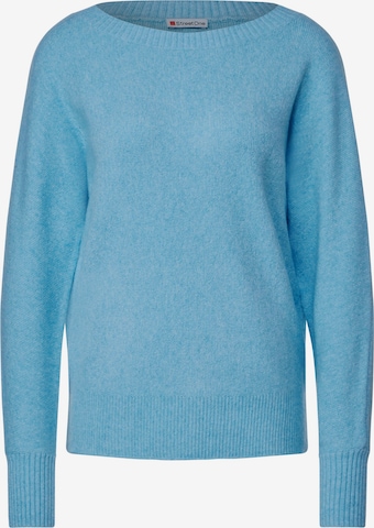 STREET ONE - Pullover 'Dolman' em azul: frente