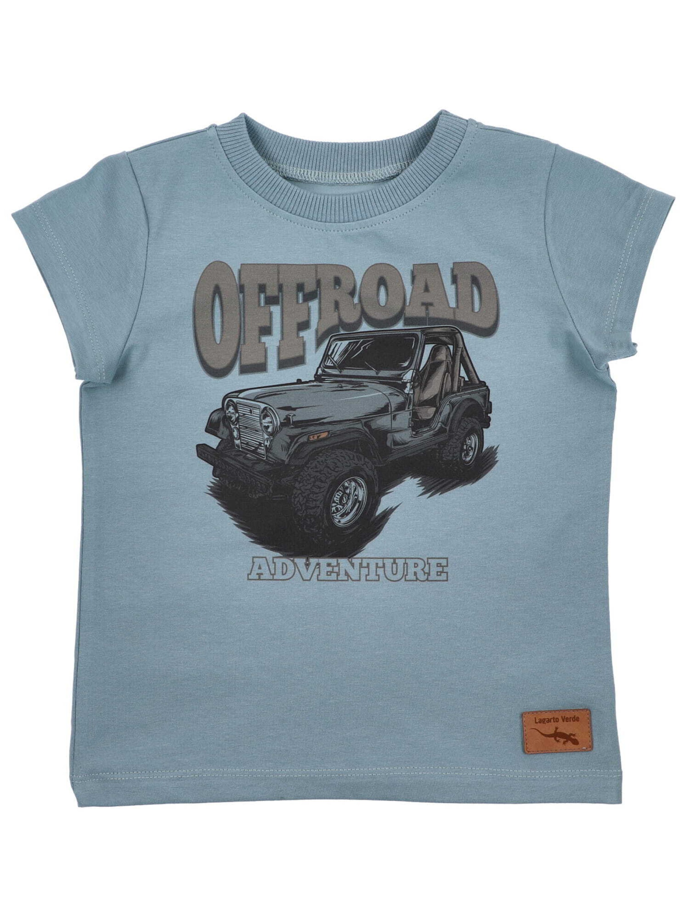 Lagarto Verde Shirt in Blue: front