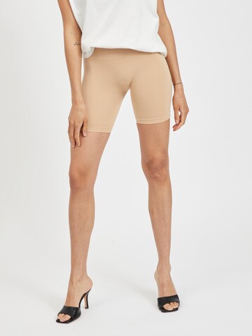 VILA Skinny Shorts in Beige: predná strana