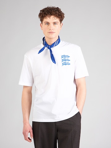 HUGO Póló 'Nalien' - fehér: elől