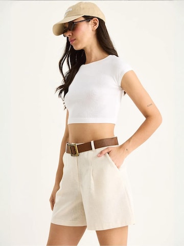 Regular Pantalon à pince Bianco Lucci en beige