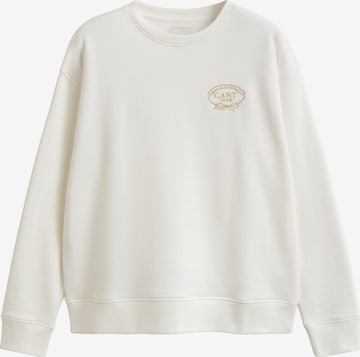 Bluză de molton de la GANT pe alb: față