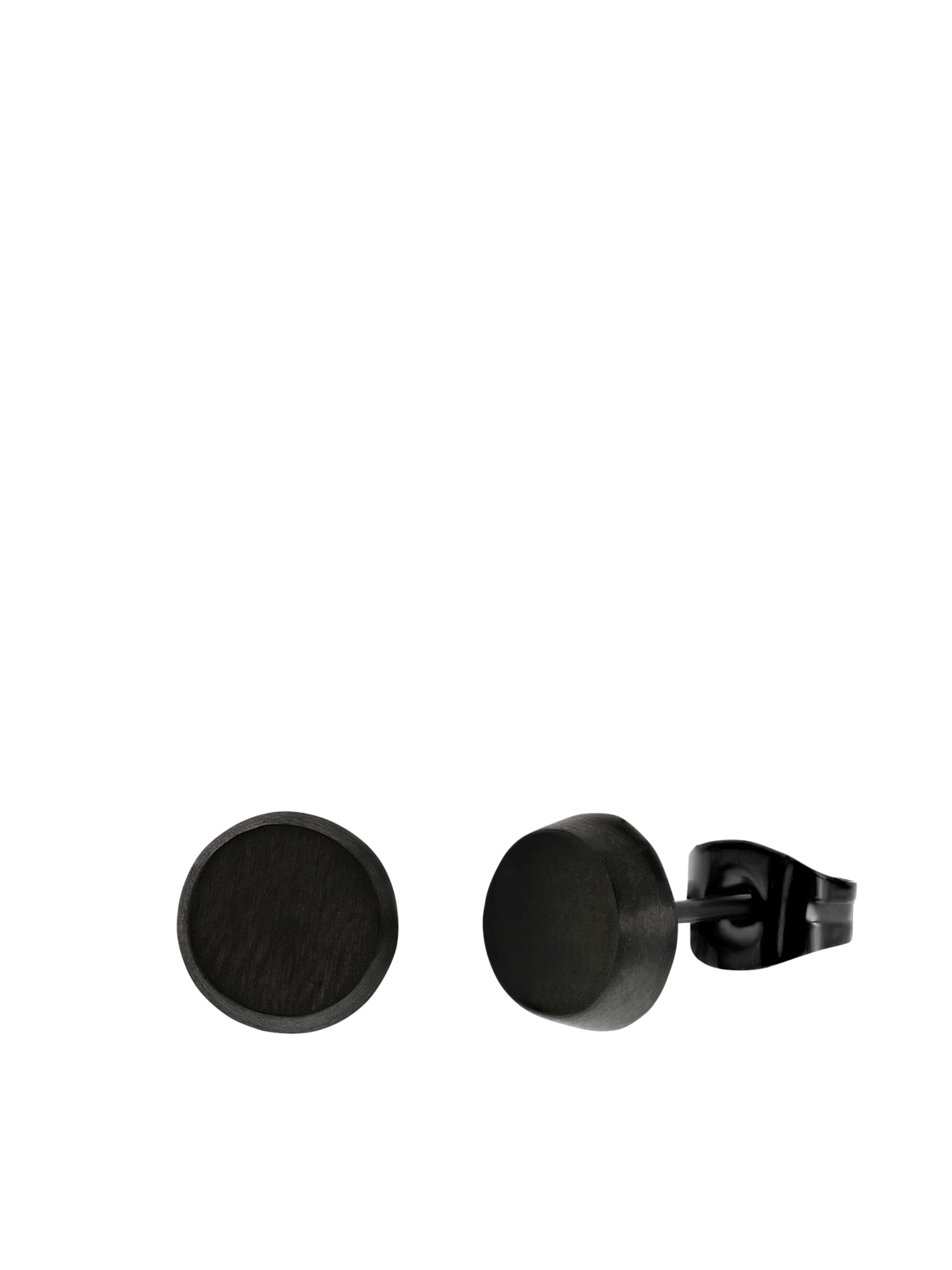 Lucardi Oorbel in Zwart: voorkant