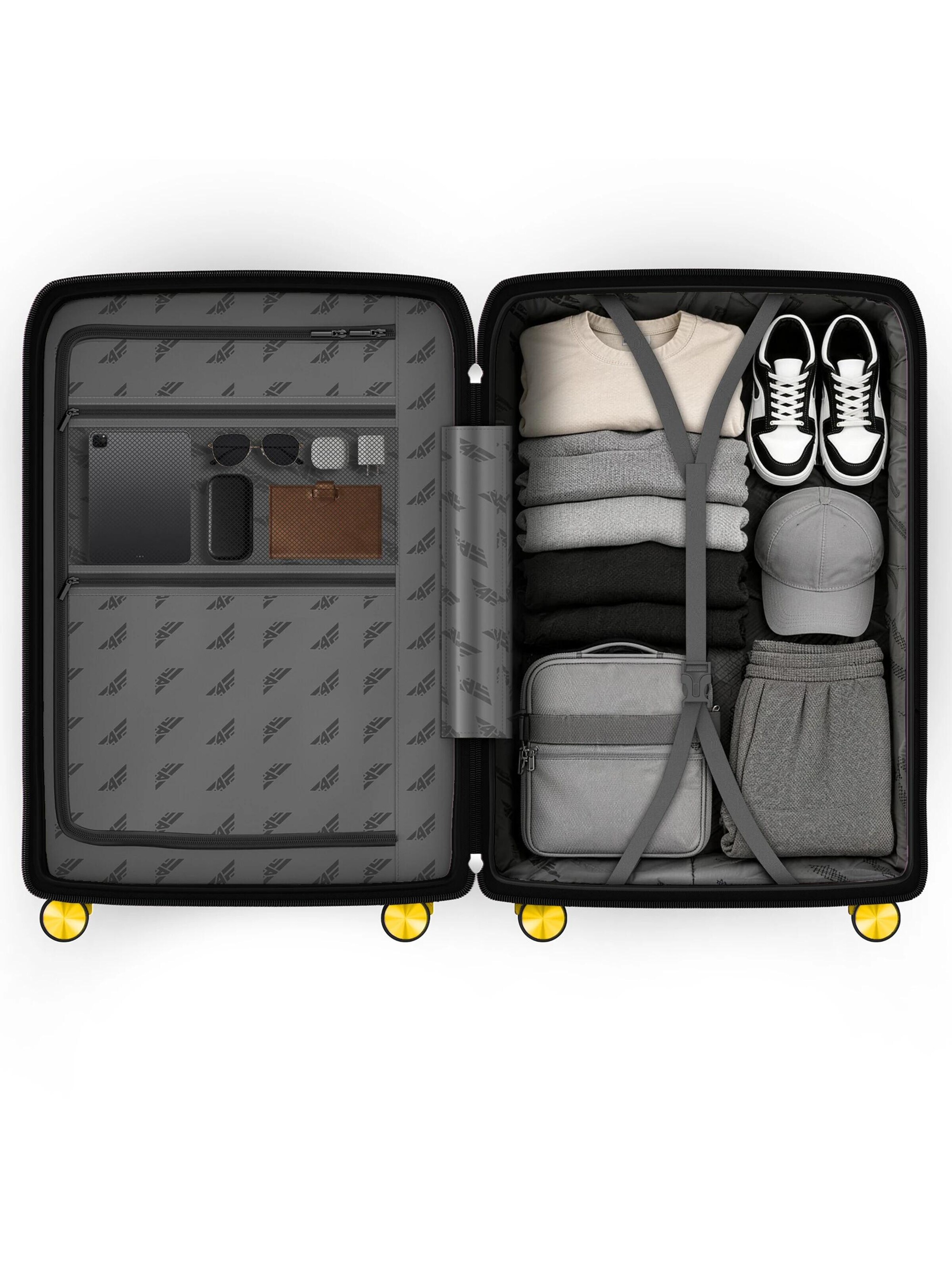 4FLY Suitcase Set 'Linea Lux' in Yellow