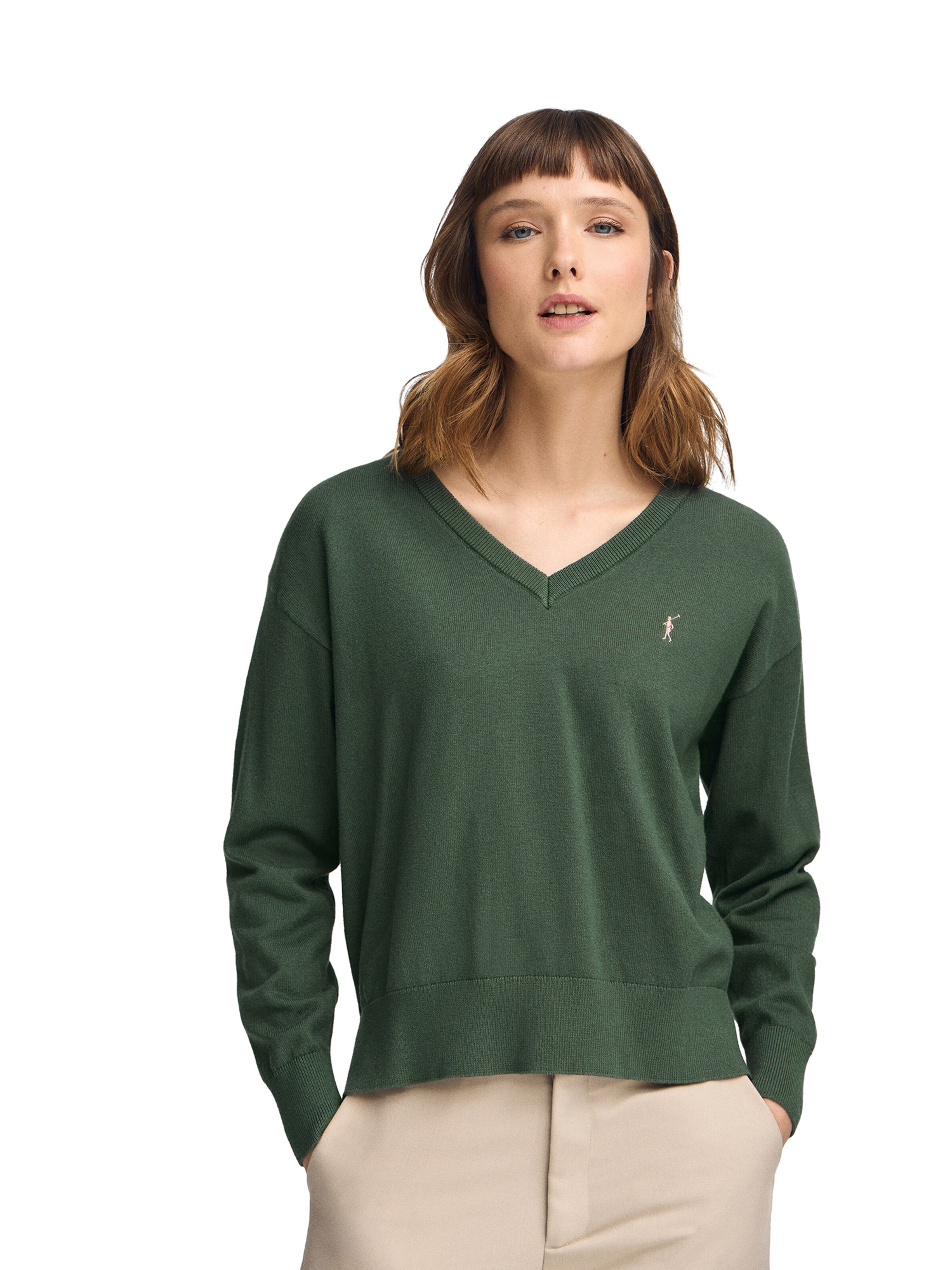 Polo Club Pullover in Grün: Vorderseite