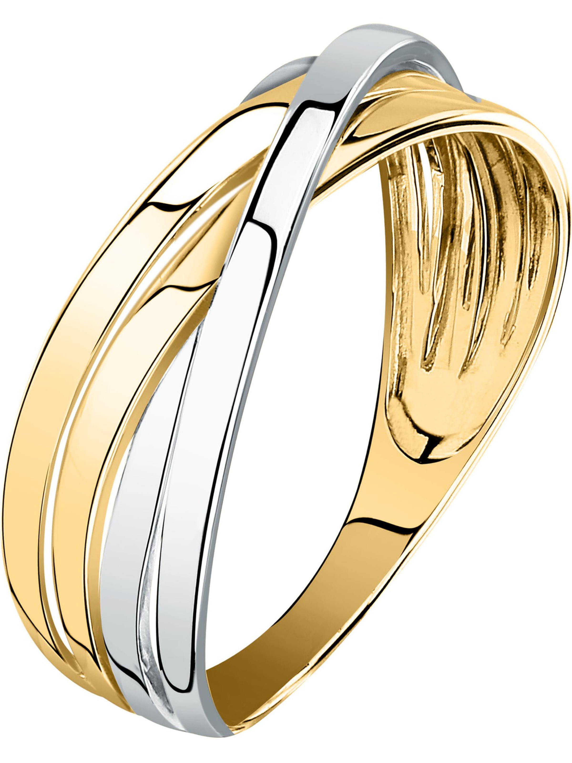 CHRIST Ring 'Christ' in gold / silber, Produktansicht