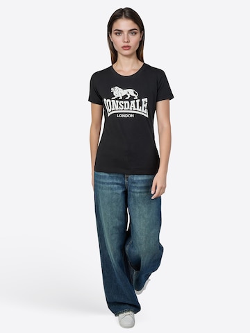 juoda LONSDALE Marškinėliai ' COMBE '