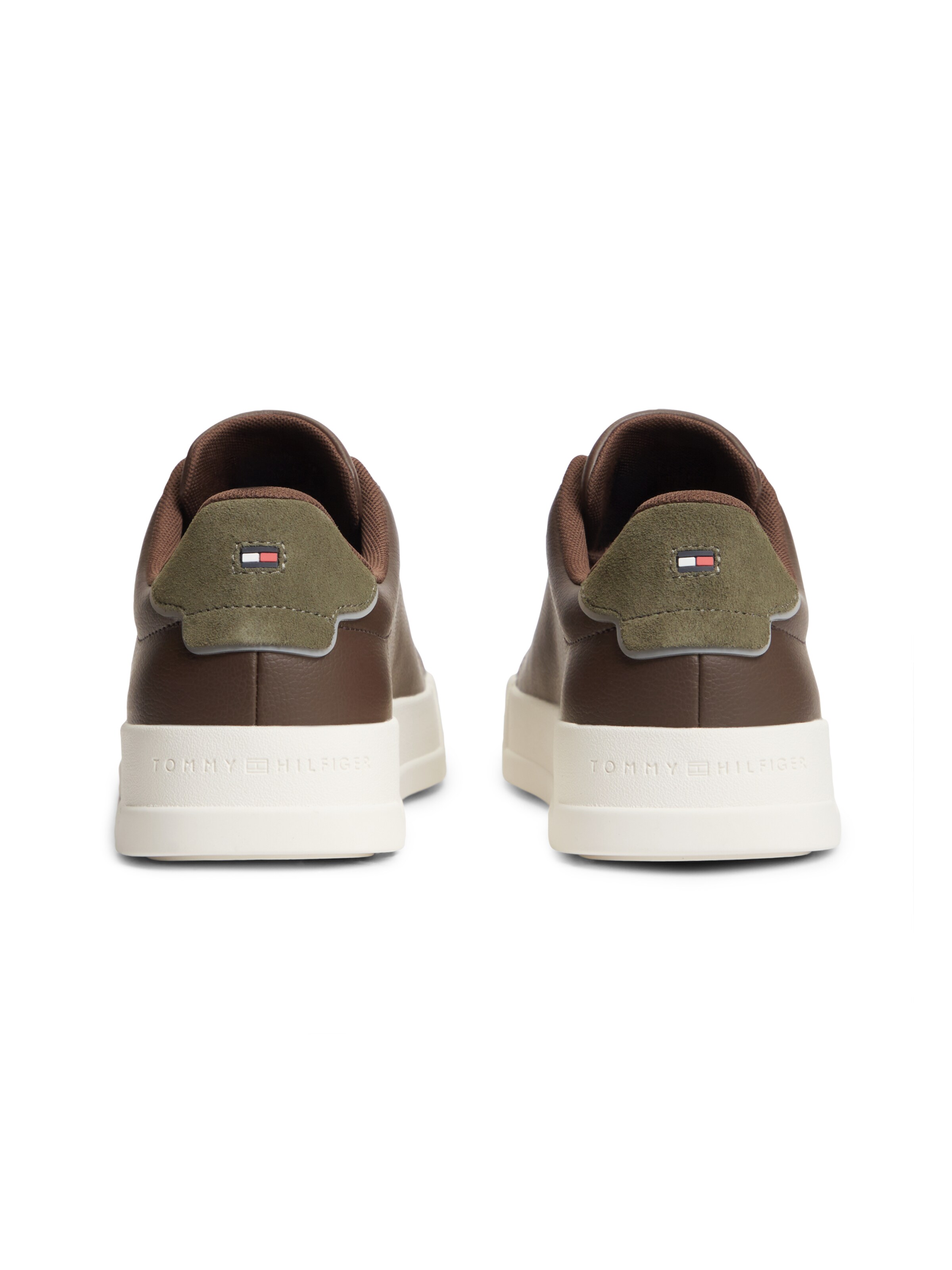 TOMMY HILFIGER Nizke superge 'COURT ESS' | rjava barva