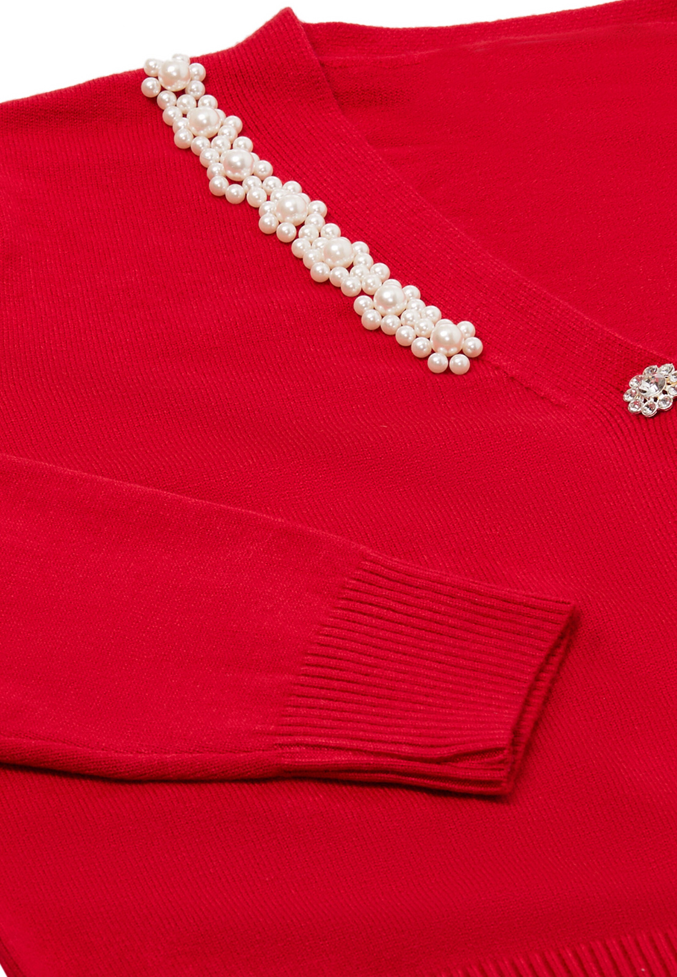 ZITHA Knit cardigan in Red