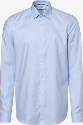 Coupe slim Chemise business OLYMP en bleu : devant